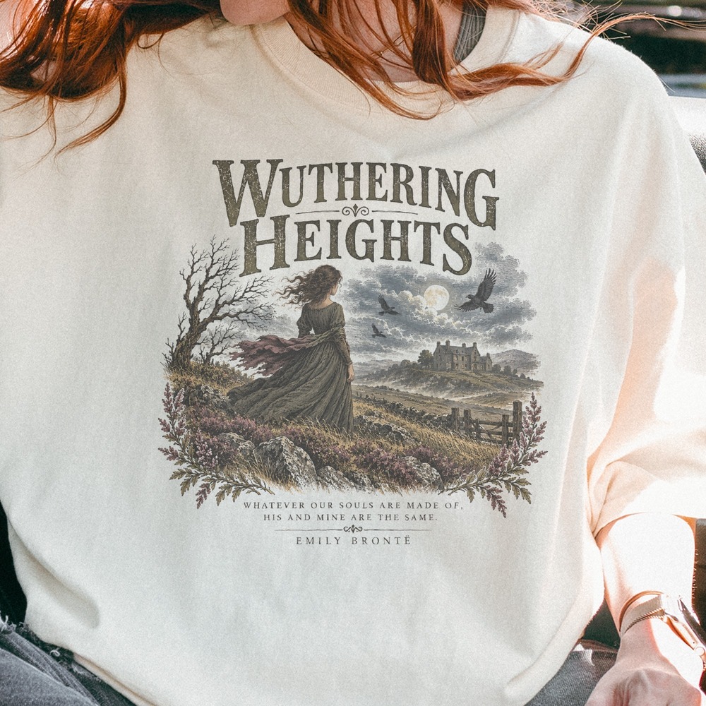 Wuthering Heights Windswept Moor Gothic Literary Tee